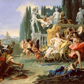 绘画 标题为“L'empire de Flora” 由Giambattista Tiepolo, 原创艺术品, 油