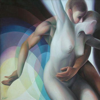 Painting titled "Dance" by Giampaolo Ghisetti, Original Artwork, Oil