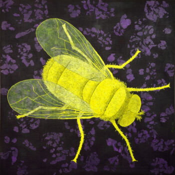 Malarstwo zatytułowany „Yellow pet” autorstwa Gian Luigi Delpin, Oryginalna praca, Akryl Zamontowany na Drewniana rama noszy