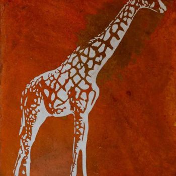 Pintura titulada "girafe 2" por Laurent Giancani, Obra de arte original, Estarcido