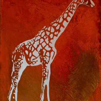 Drawing titled "girafe 3" by Laurent Giancani, Original Artwork, Stencil