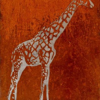 Pintura titulada "girafe 4" por Laurent Giancani, Obra de arte original, Estarcido