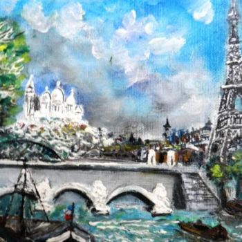 Pittura intitolato "Parigi" da Giancarla Macerata, Opera d'arte originale