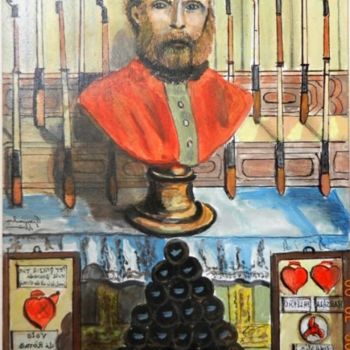 Painting titled "Garibaldi beatifica…" by Giancarla Macerata, Original Artwork