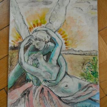Painting titled "Amore e Psiche" by Giancarla Macerata, Original Artwork