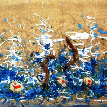 Peinture intitulée "Profondo blu" par Giancarla Macerata, Œuvre d'art originale