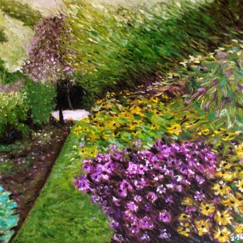 Pittura intitolato "fiori-nel-bosco" da Giancarlo Di Battista, Opera d'arte originale
