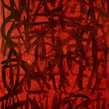 Картина под названием "inferno" - Giancarlo Foschi, Подлинное произведение искусства, Эмаль