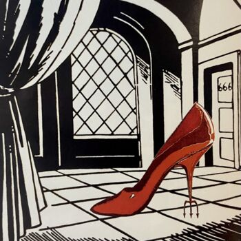 Painting titled "Cindarella's Shoes" by Giancarlo Montuschi, Original Artwork, Acrylic