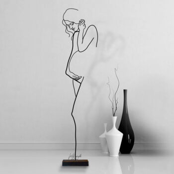 Sculpture titled "Un filo per la vita" by Giancarlo Morandi, Original Artwork, Wire