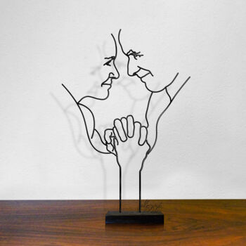 Sculpture intitulée "Insieme" par Giancarlo Morandi, Œuvre d'art originale, Fil de fer