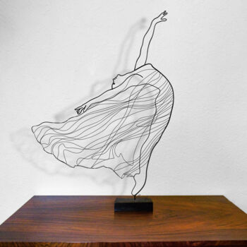 Escultura titulada "Volteggiare" por Giancarlo Morandi, Obra de arte original, Alambre