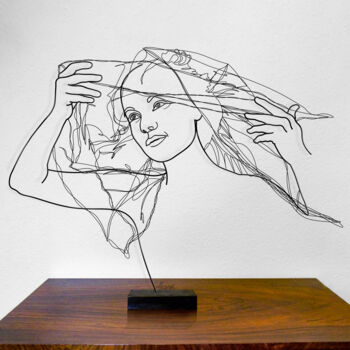 Скульптура под названием "La Sposa" - Giancarlo Morandi, Подлинное произведение искусства, проволочный
