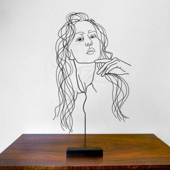 Escultura intitulada "Te lo dico io" por Giancarlo Morandi, Obras de arte originais, Arame