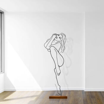 Sculpture intitulée "Un filo per la bell…" par Giancarlo Morandi, Œuvre d'art originale, Fil de fer