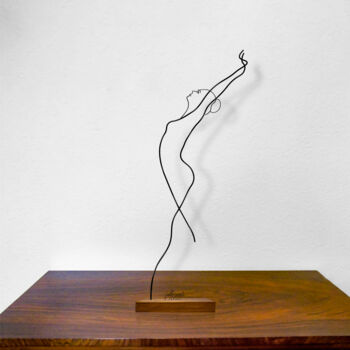 Скульптура под названием "Filo per la Danza" - Giancarlo Morandi, Подлинное произведение искусства, проволочный