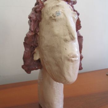 Skulptur mit dem Titel "il ragazzo" von Giangenta, Original-Kunstwerk, Keramik