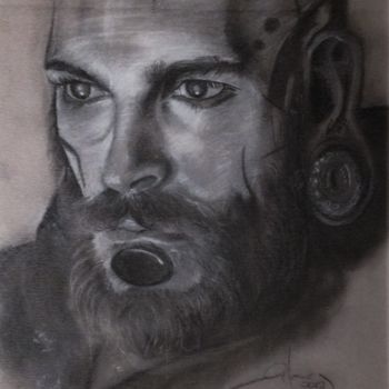 Drawing titled "Face study 18" by Gianluca Fascetto, Original Artwork, Charcoal