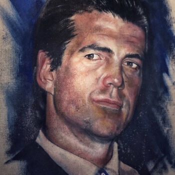 Peinture intitulée "Jfk Junior" par Gianluca Fascetto, Œuvre d'art originale, Huile