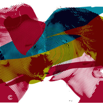Printmaking titled "TWO KISS" by Gianluca Ferreri, Original Artwork, Digital Print