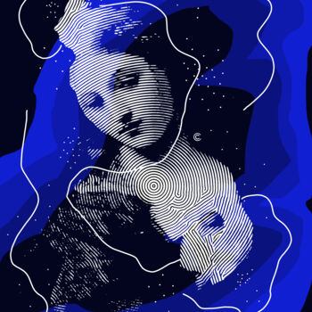 Gravures & estampes intitulée "CARAV BLUE" par Gianluca Ferreri, Œuvre d'art originale, Impression numérique