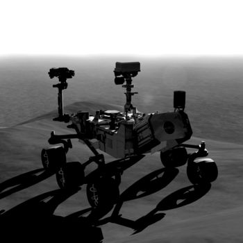 Arte digital titulada "Rover Curiosity on…" por Gianluca R. Pisano, Obra de arte original, Trabajo Digital 2D