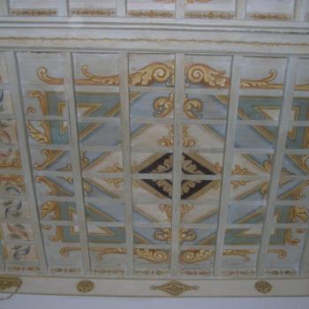 Pittura intitolato "soffitto in legno d…" da Luke, Opera d'arte originale