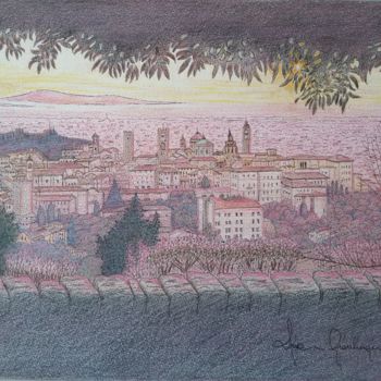 Pintura titulada "Bergamo - Città Alt…" por Gianluigi Riva, Obra de arte original