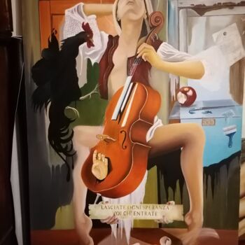 Peinture intitulée "l'entrata all'infer…" par Gianni Iviglia, Œuvre d'art originale, Huile
