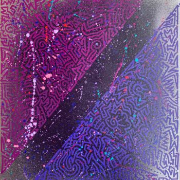 Pintura intitulada "Purple haze" por Gianni Piermatteo, Obras de arte originais, Acrílico