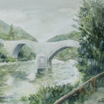 Картина под названием ""il ponte della fol…" - Gianni Pedrazzi, Подлинное произведение искусства
