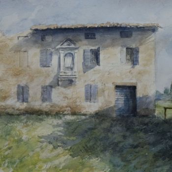 Painting titled ""Devozione"" by Gianni Pedrazzi, Original Artwork, Watercolor