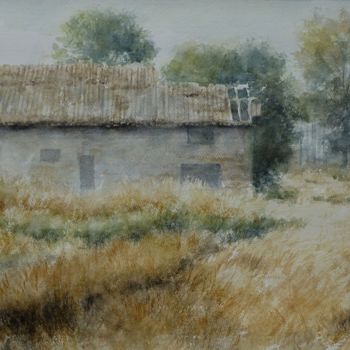 Painting titled ""Silenzio"" by Gianni Pedrazzi, Original Artwork, Watercolor
