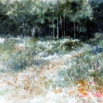 Pittura intitolato "Al limitar del bosco" da Gianni Pedrazzi, Opera d'arte originale