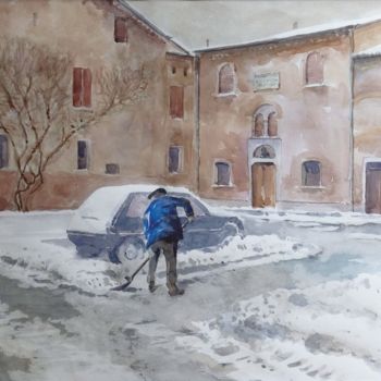 Painting titled "Tugnin" by Gianni Pedrazzi, Original Artwork, Watercolor