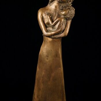 Sculpture titled "MADONNA CON BAMBINO" by Marcello Giannozzi, Original Artwork