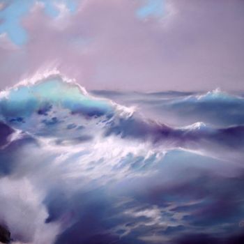Painting titled "ocean waves 2" by Giao Nguyen, Original Artwork