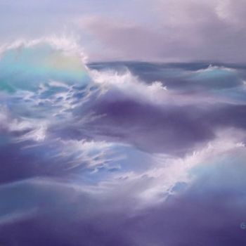 Painting titled "ocean waves 3" by Giao Nguyen, Original Artwork