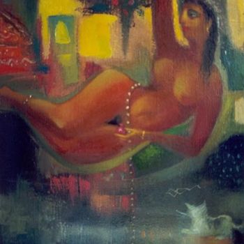 Pintura intitulada "Fairytale  Oil on c…" por George Rurua, Obras de arte originais, Óleo