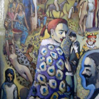 Peinture intitulée "Great entertainer" par George Rurua, Œuvre d'art originale, Huile