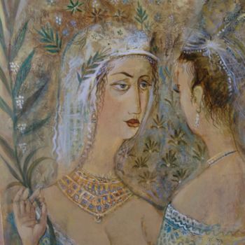 Ζωγραφική με τίτλο "Beauties of Jerusal…" από George Rurua, Αυθεντικά έργα τέχνης, Ακρυλικό