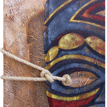 Pittura intitolato "Máscara Africana 2" da Gilberto Moralli, Opera d'arte originale, Acrilico