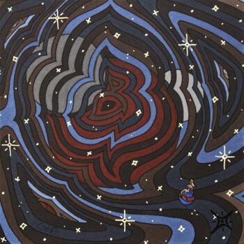 Σχέδιο με τίτλο "Galaxie Vador dans…" από Vincent Gibert, Αυθεντικά έργα τέχνης, Μαρκαδόρος