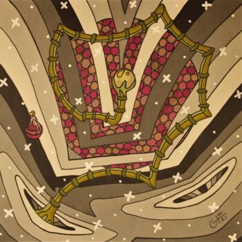 Dessin intitulée "Galaxie rétro dans…" par Vincent Gibert, Œuvre d'art originale, Marqueur