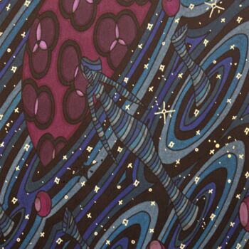 Dessin intitulée "Genèse, en galaxie…" par Vincent Gibert, Œuvre d'art originale, Marqueur