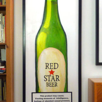 Peinture intitulée "Red Star Beer, Gove…" par Gideon Nel, Œuvre d'art originale, Acrylique