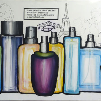 Peinture intitulée "Perfume; Government…" par Gideon Nel, Œuvre d'art originale, Acrylique
