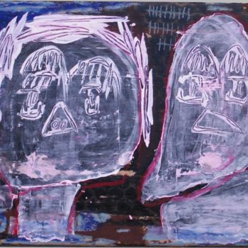 Painting titled "père et mère" by Odile Gidon, Original Artwork