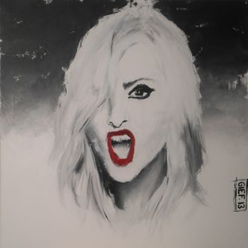Painting titled "Bad Madonna" by Gief, Original Artwork, Acrylic