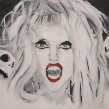 Картина под названием "Le Cri (Lady Gaga)" - Gief, Подлинное произведение искусства, Акрил